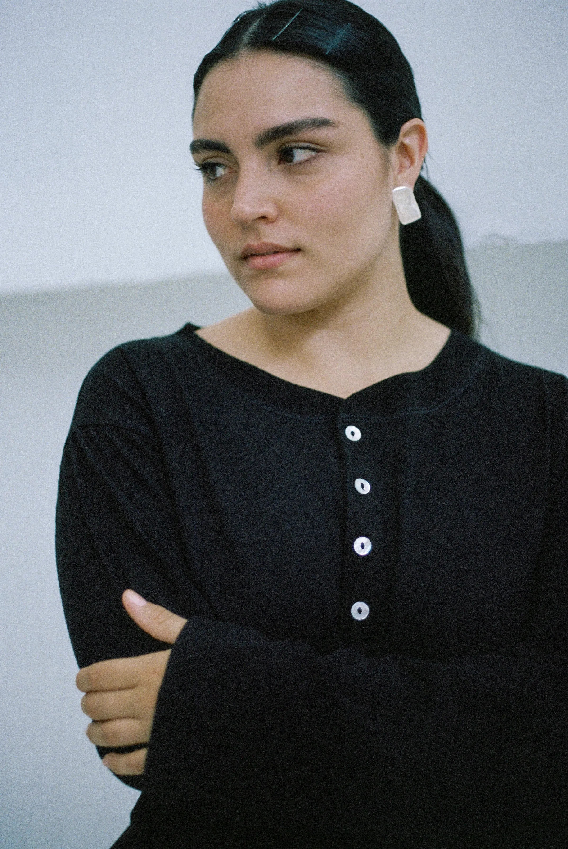 Hemp Bay Henley Black sold by Merge Curated goods product image thumbnail 2