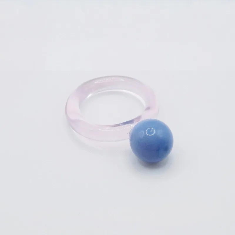 Sphère Glass Ring in Purple and Pink sold by Merge Curated goods