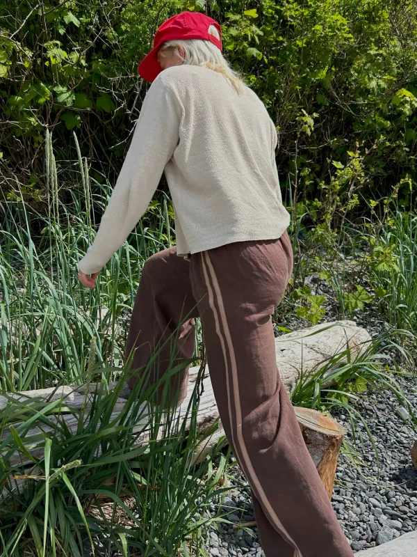 Tate Track Pants Chocolate sold by Merge Curated goods