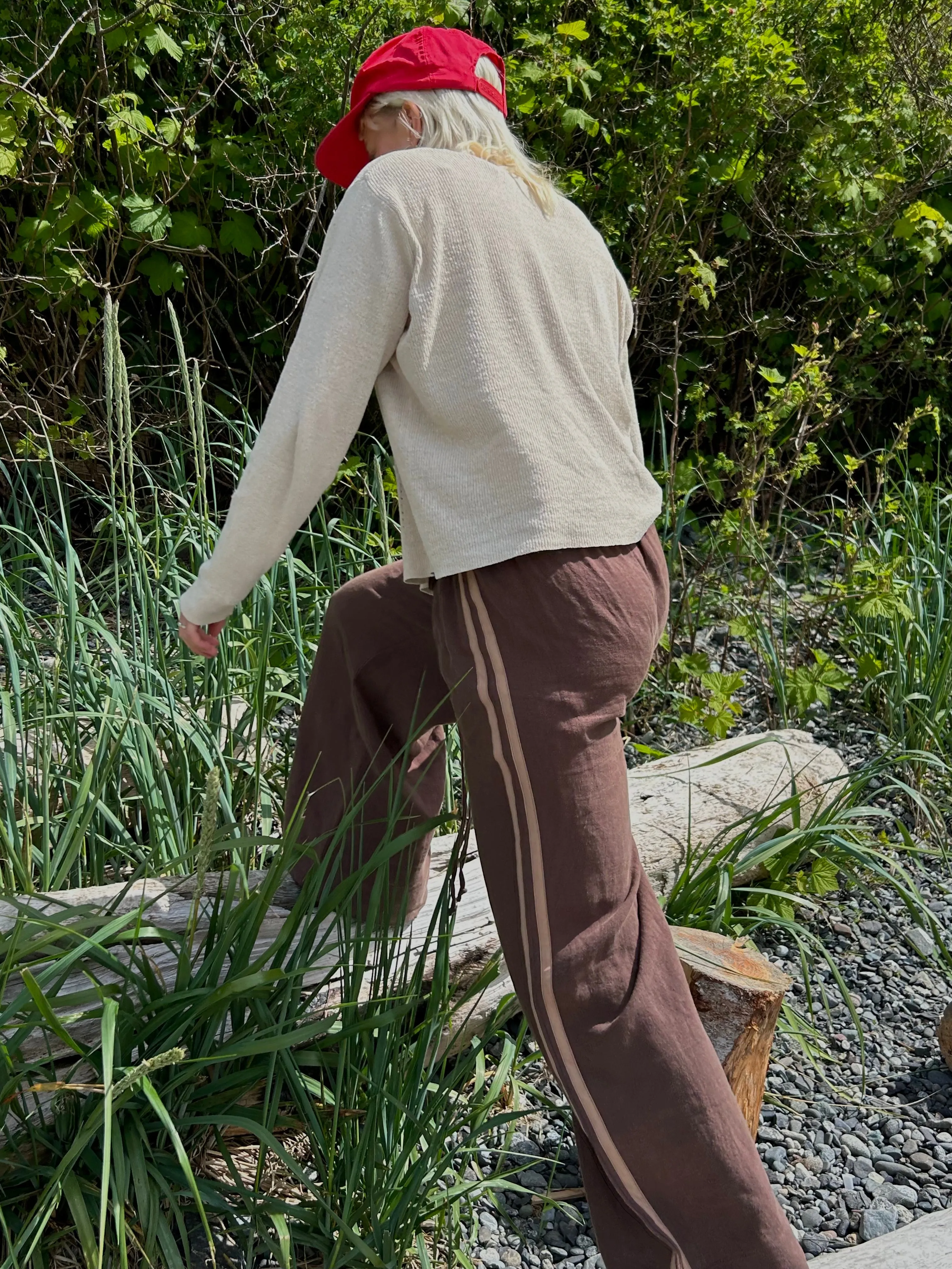 Tate Track Pants Chocolate sold by Merge Curated goods