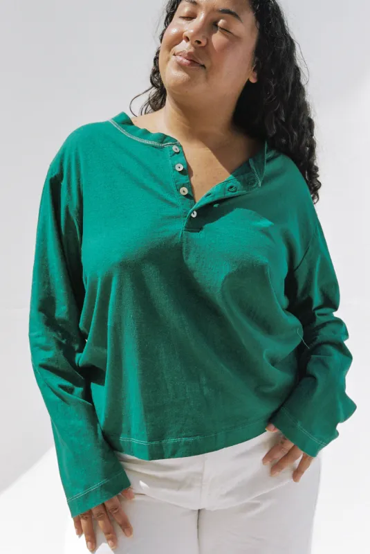Hemp Bay Henley Nettle Leaf made by Merge Curated goods