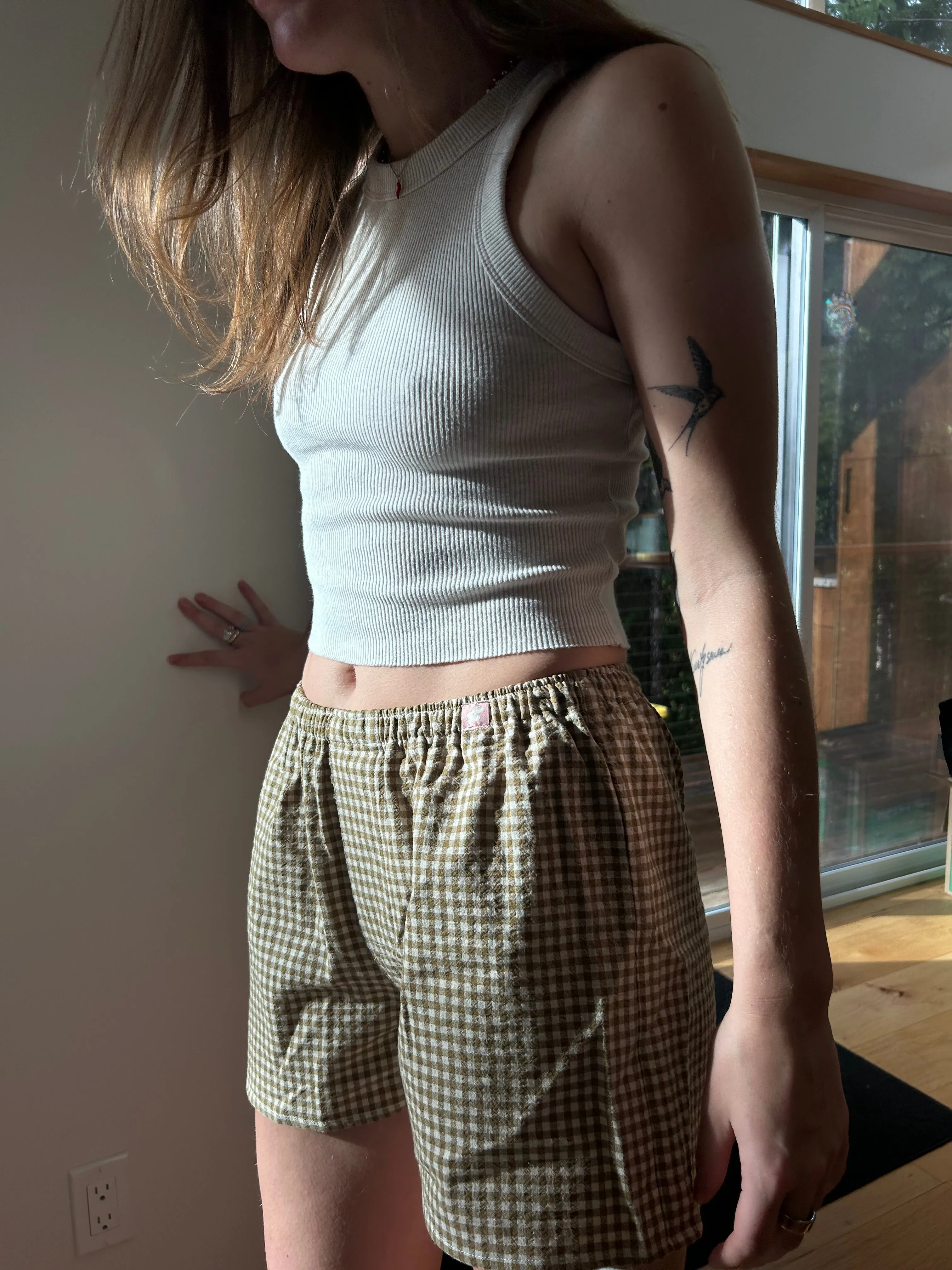 The Boxer Shorts Olive Gingham sold by Merge Curated goods product image thumbnail 3