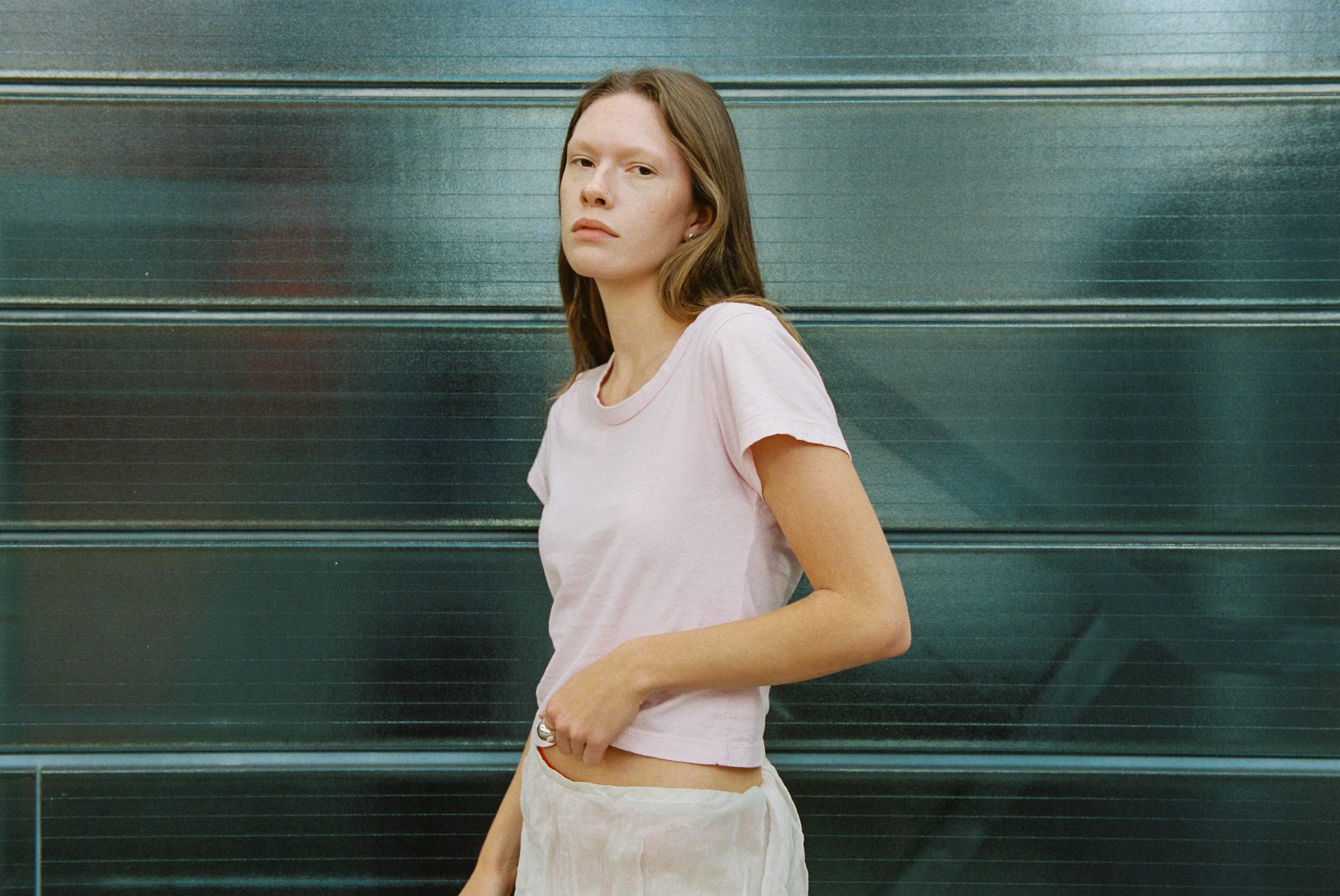 Hemp Mini Tee Pink Cream sold by Merge Curated goods