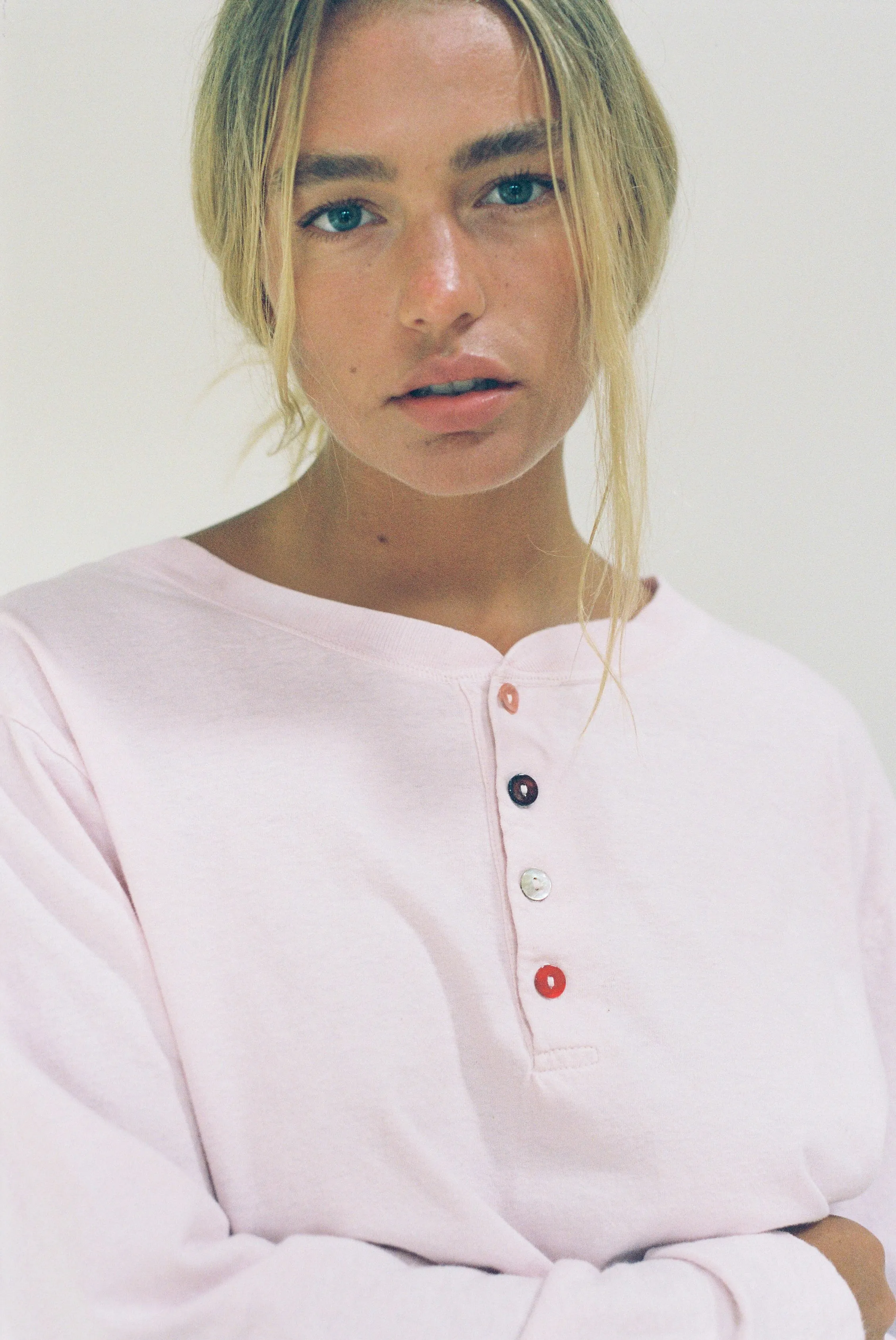 Hemp Bay Henley Pink Cream sold by Merge Curated goods product image thumbnail 3