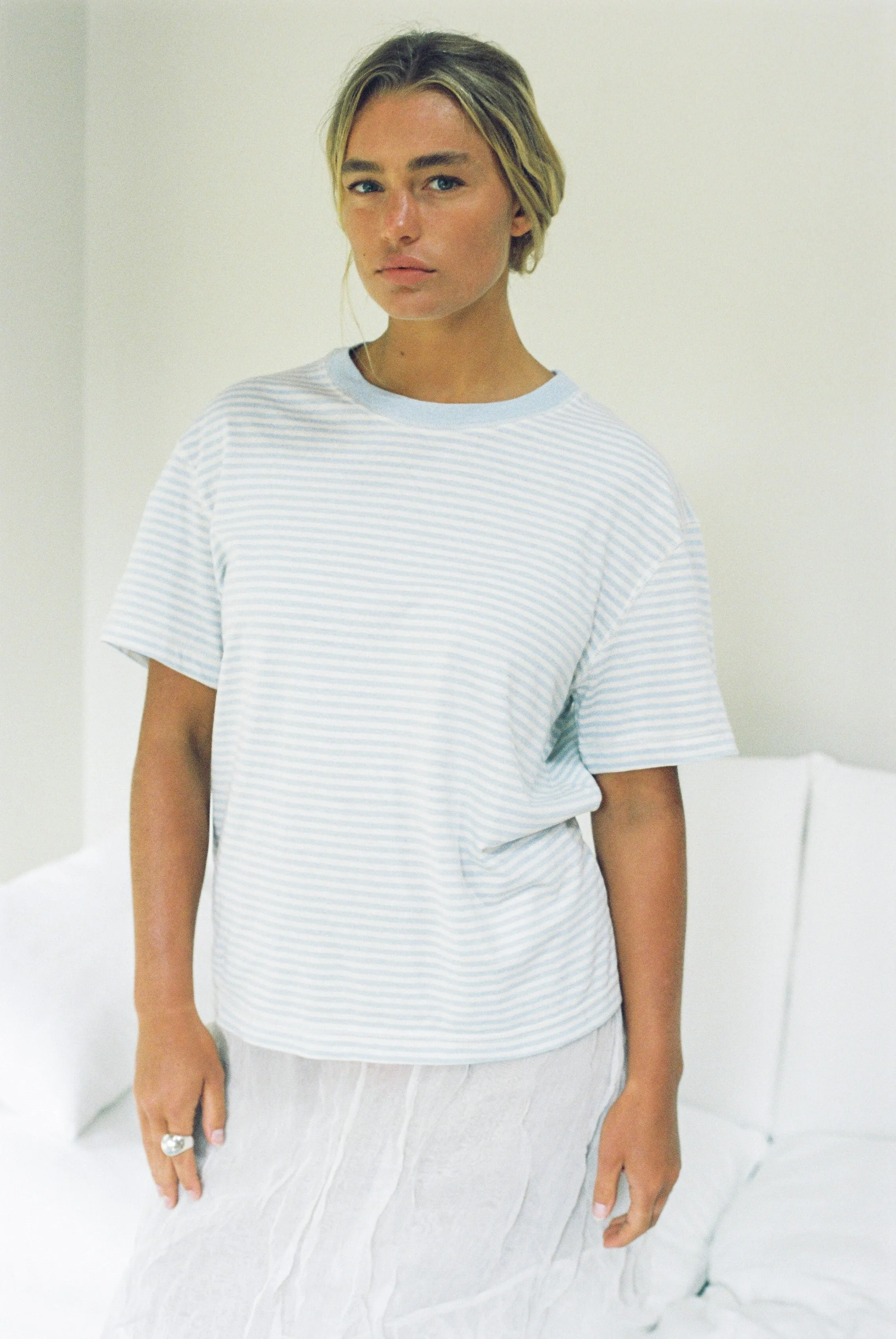 Hemp Rover Tee Daydream Stripes sold by Merge Curated goods
