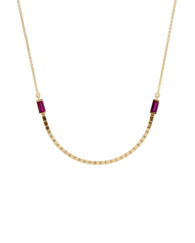 Halo Luna Necklace Ruby sold by Bliss Lau