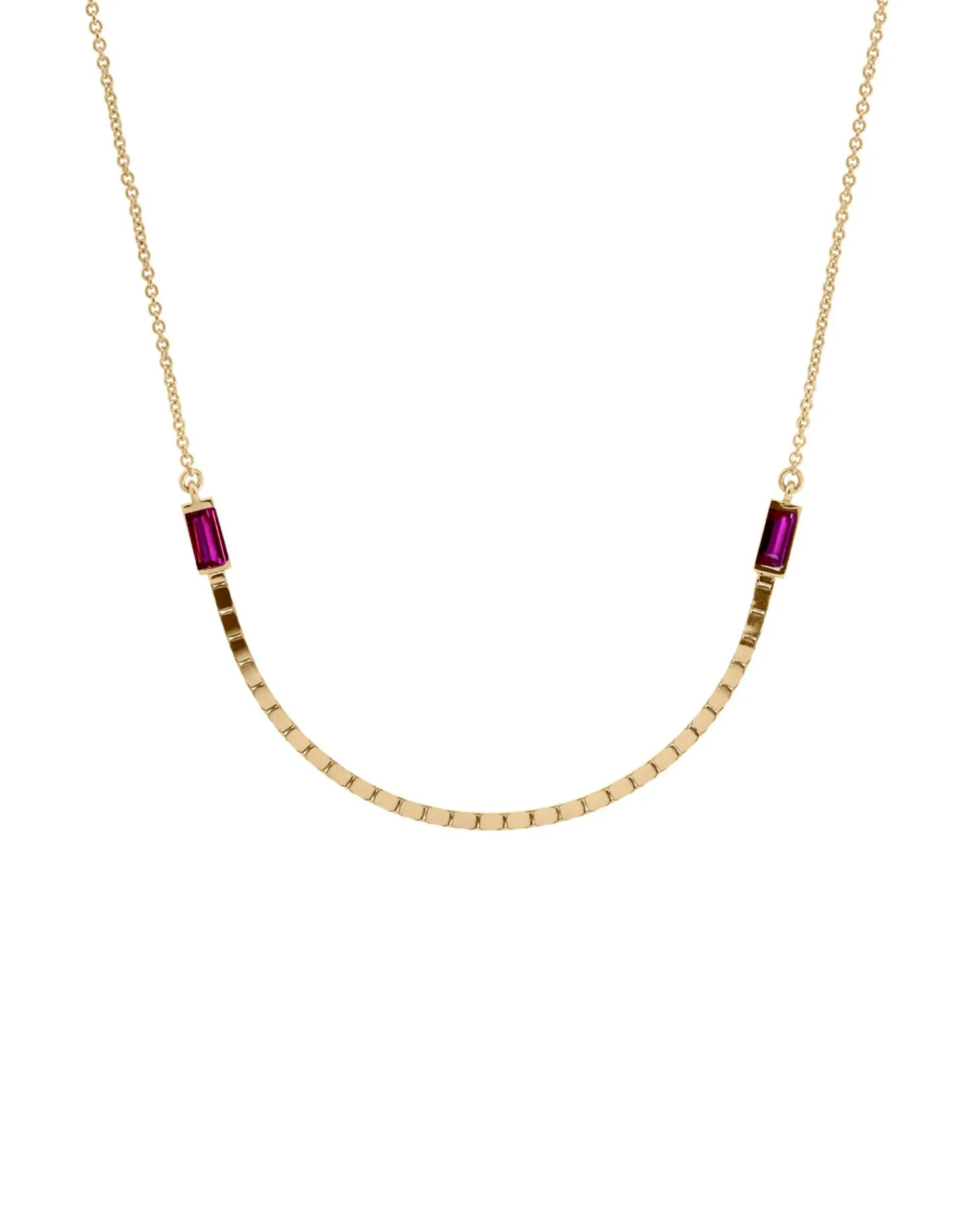 Halo Luna Necklace Ruby sold by Bliss Lau