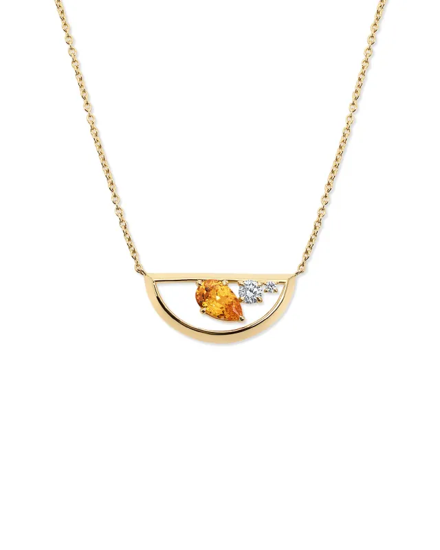 Empath Necklace Mandarin Garnet sold by Bliss Lau