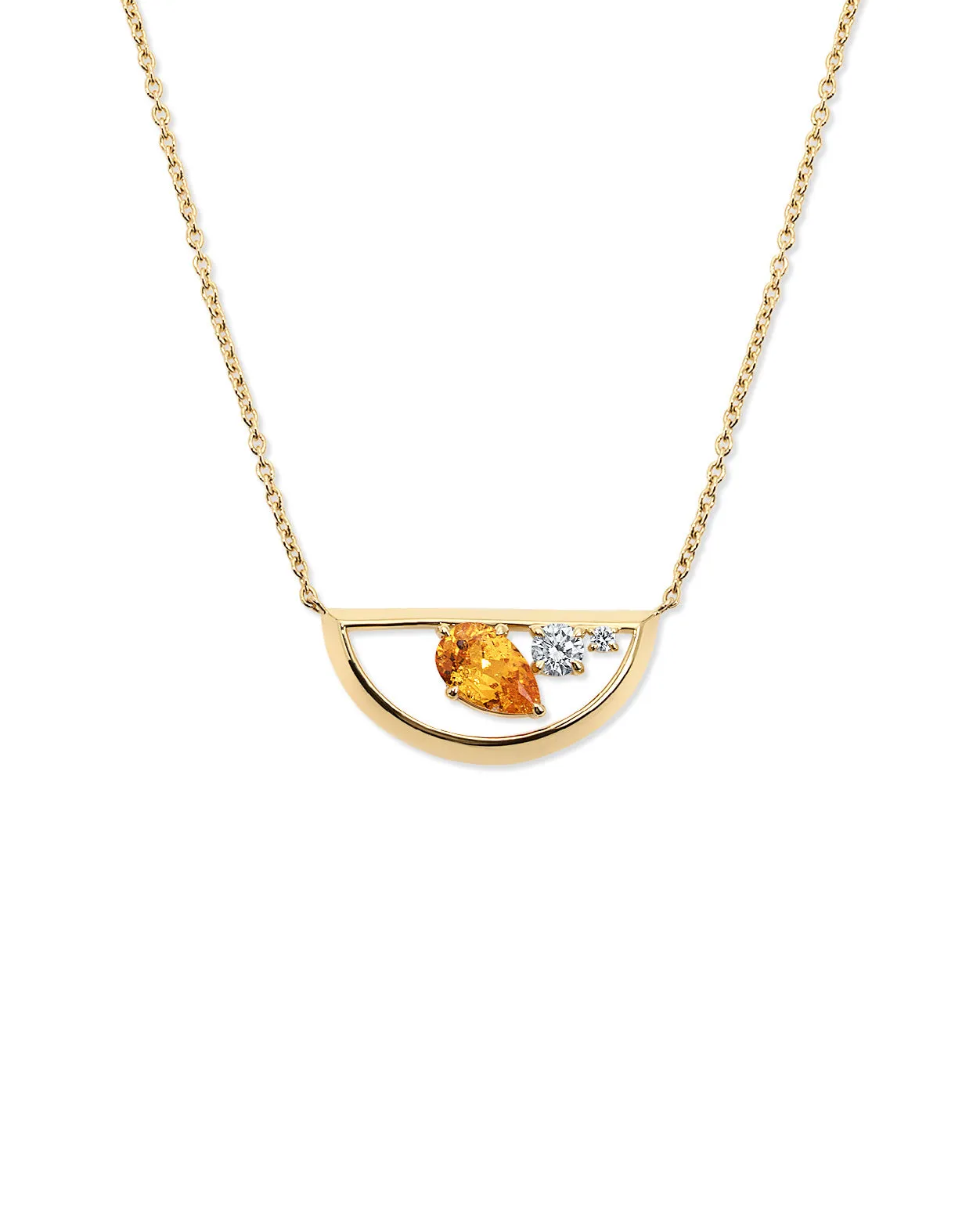 Empath Necklace Mandarin Garnet sold by Bliss Lau