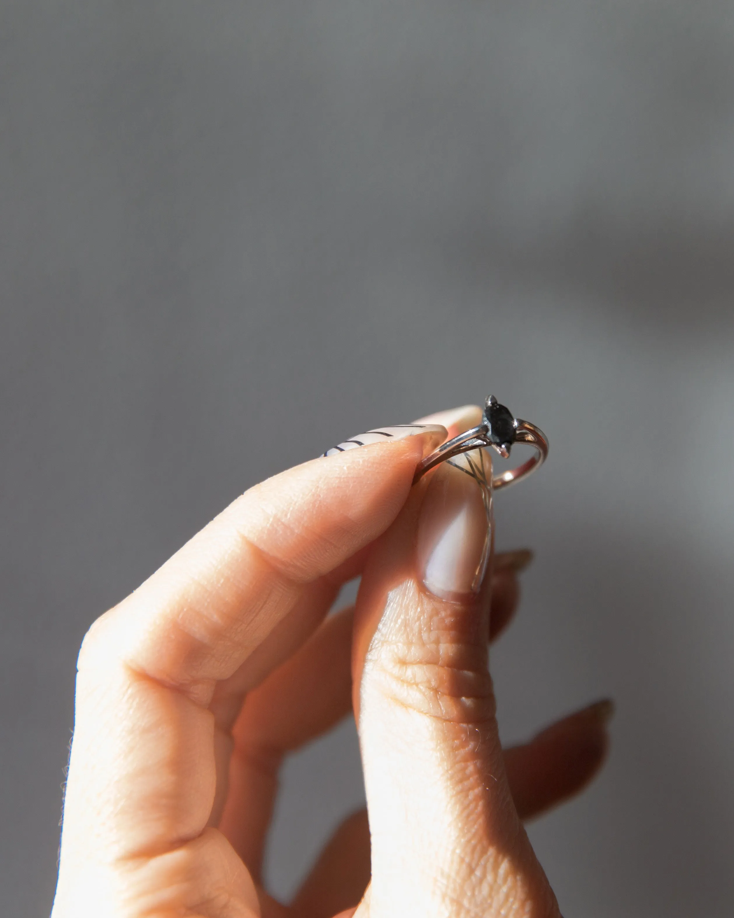 Minimalist Arc Ring Green Sapphire sold by Bliss Lau product image thumbnail 4