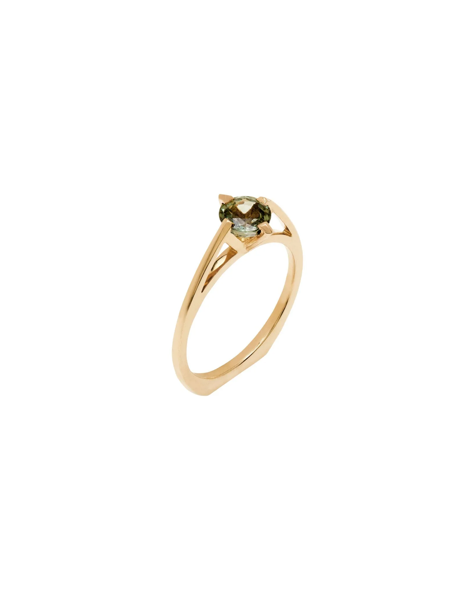 Minimalist Arc Ring Green Sapphire sold by Bliss Lau product image thumbnail 3