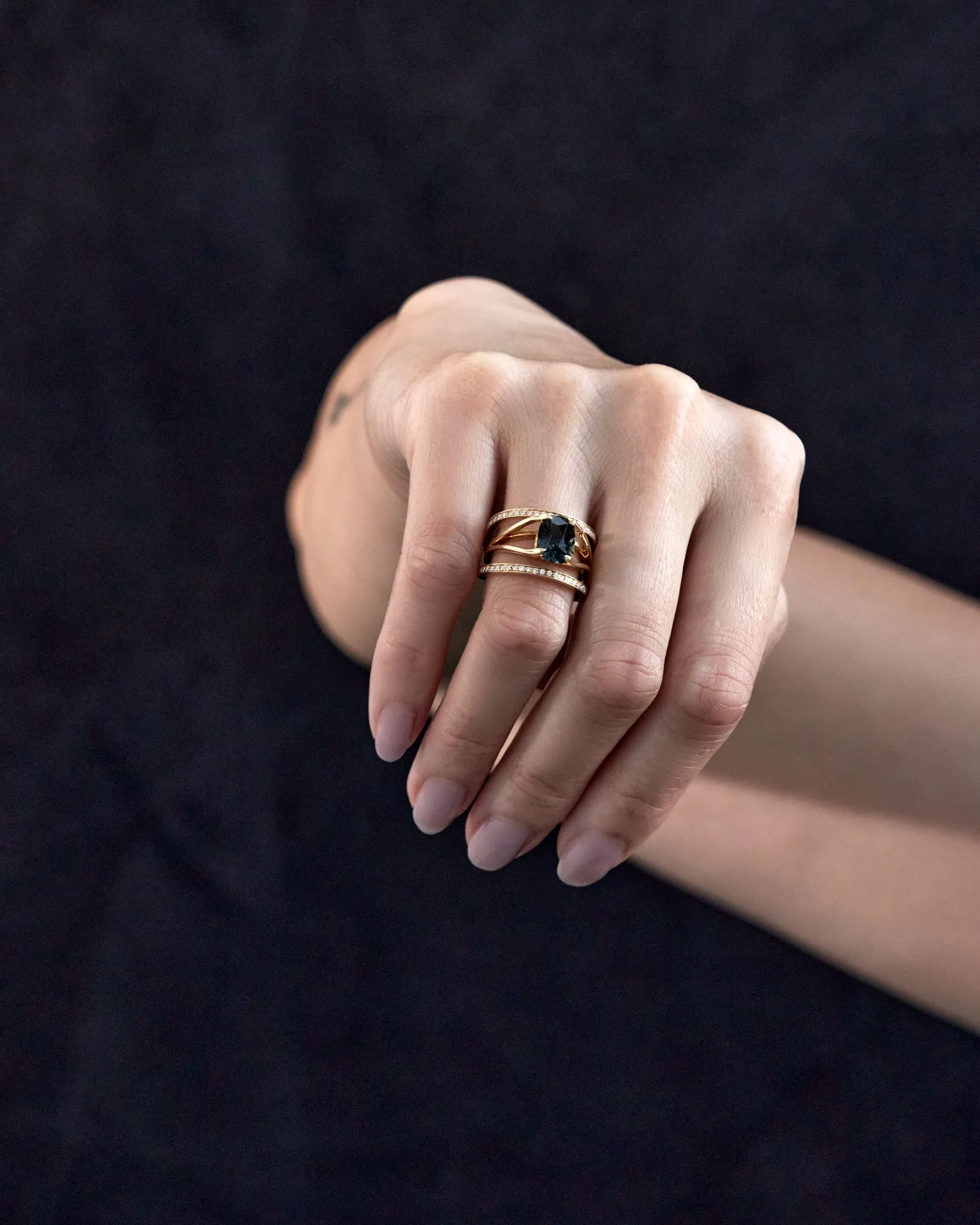 Acute 13mm Enclose + Centered Ring Set sold by Bliss Lau product image thumbnail 5