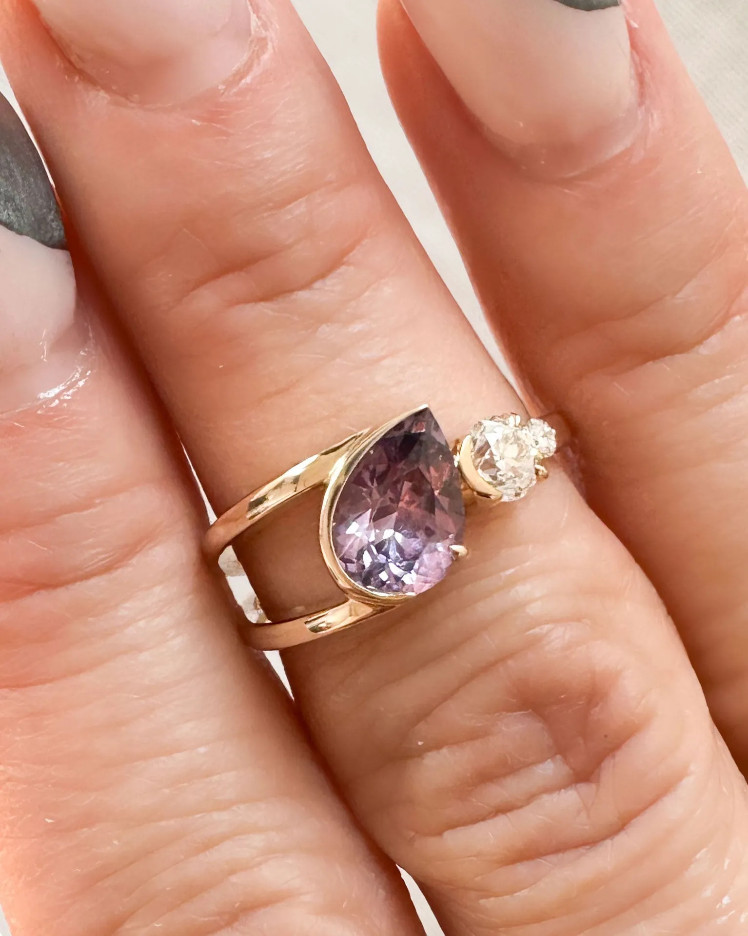 Bright Ring Pear Sapphire sold by Bliss Lau product image thumbnail 2