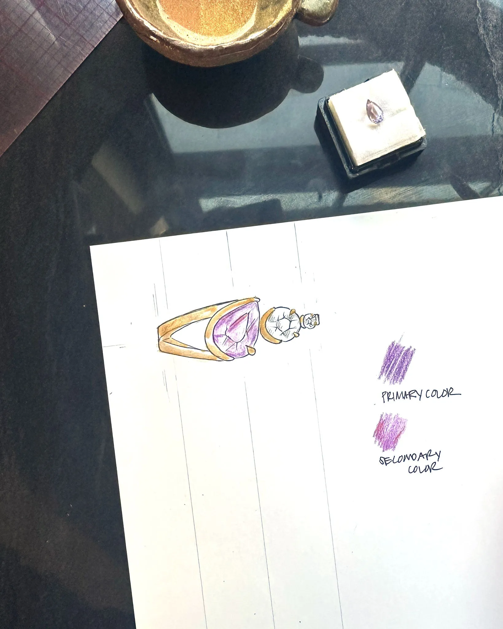 Bright Ring Pear Sapphire sold by Bliss Lau product image thumbnail 5