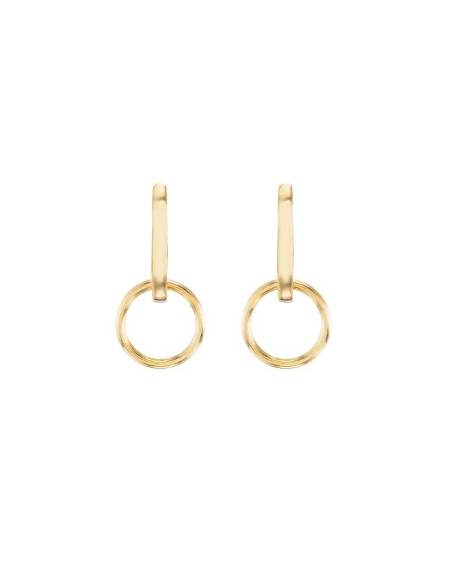 Nuance Hoop Huggie Earring 18k Gold sold by Bliss Lau