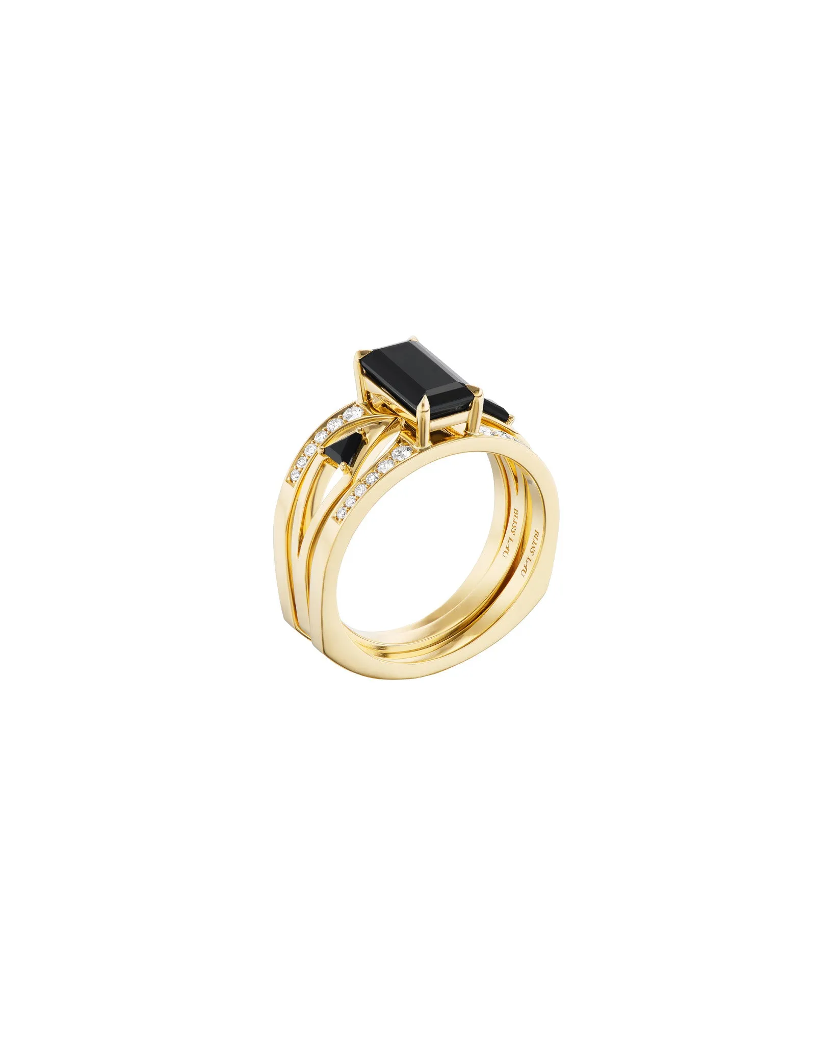Mirage + Reflection Ring Set Black Spinel and 18K Yellow Gold sold by Bliss Lau product image thumbnail 3
