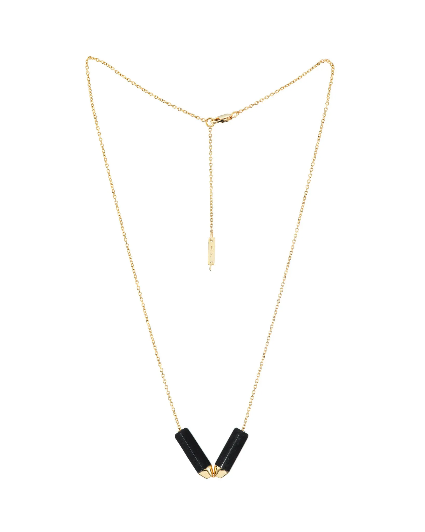 Open Necklace - Black Jade and 18K Gold sold by Bliss Lau