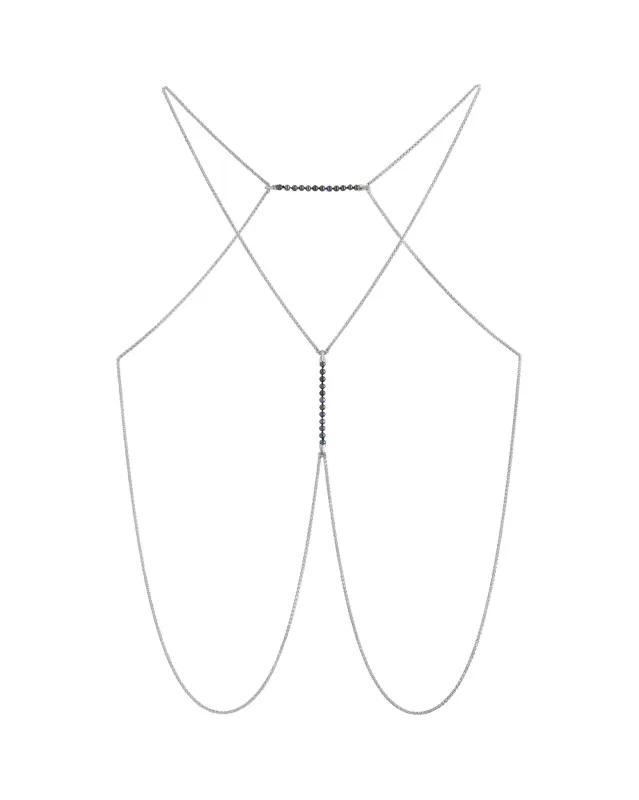 Limited Edition Tuxedo Black Bodychain made by Bliss Lau