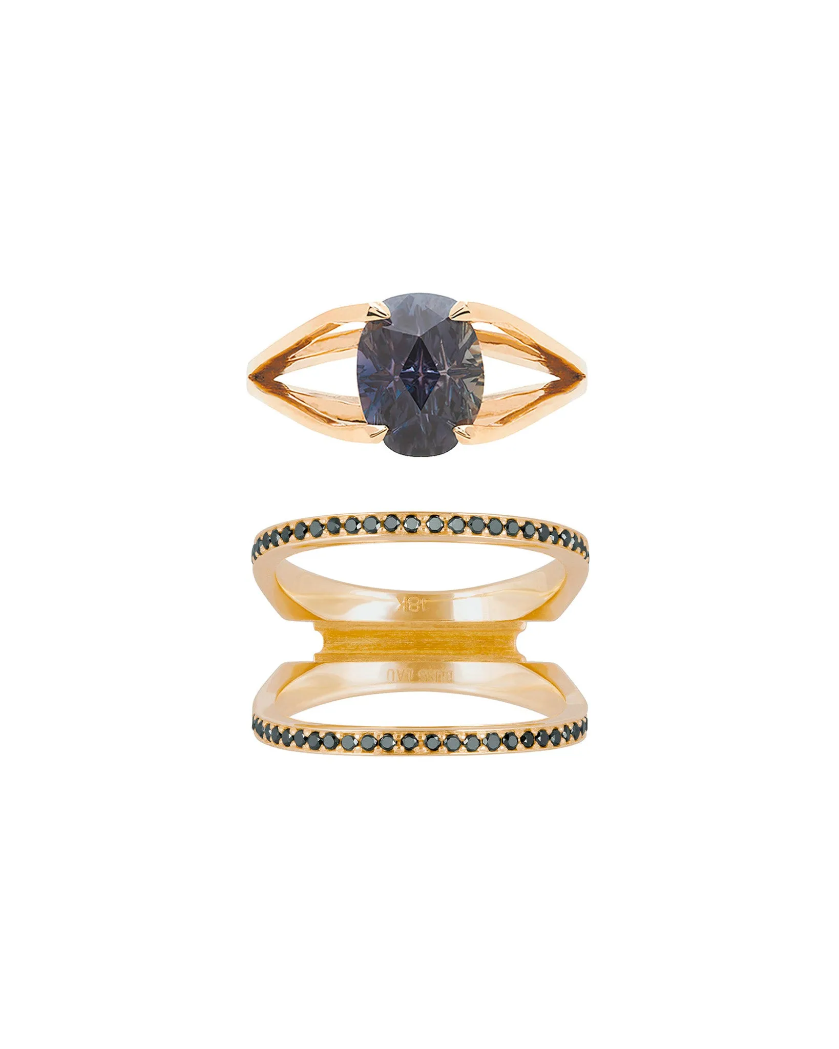 Acute 13mm Enclose + Centered Ring Set sold by Bliss Lau product image thumbnail 2