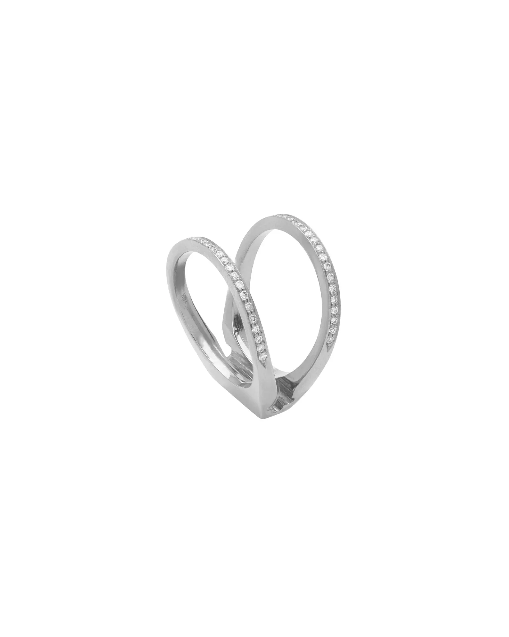 Acute 13mm Enclose Wedding Band In White Gold sold by Bliss Lau product image thumbnail 2