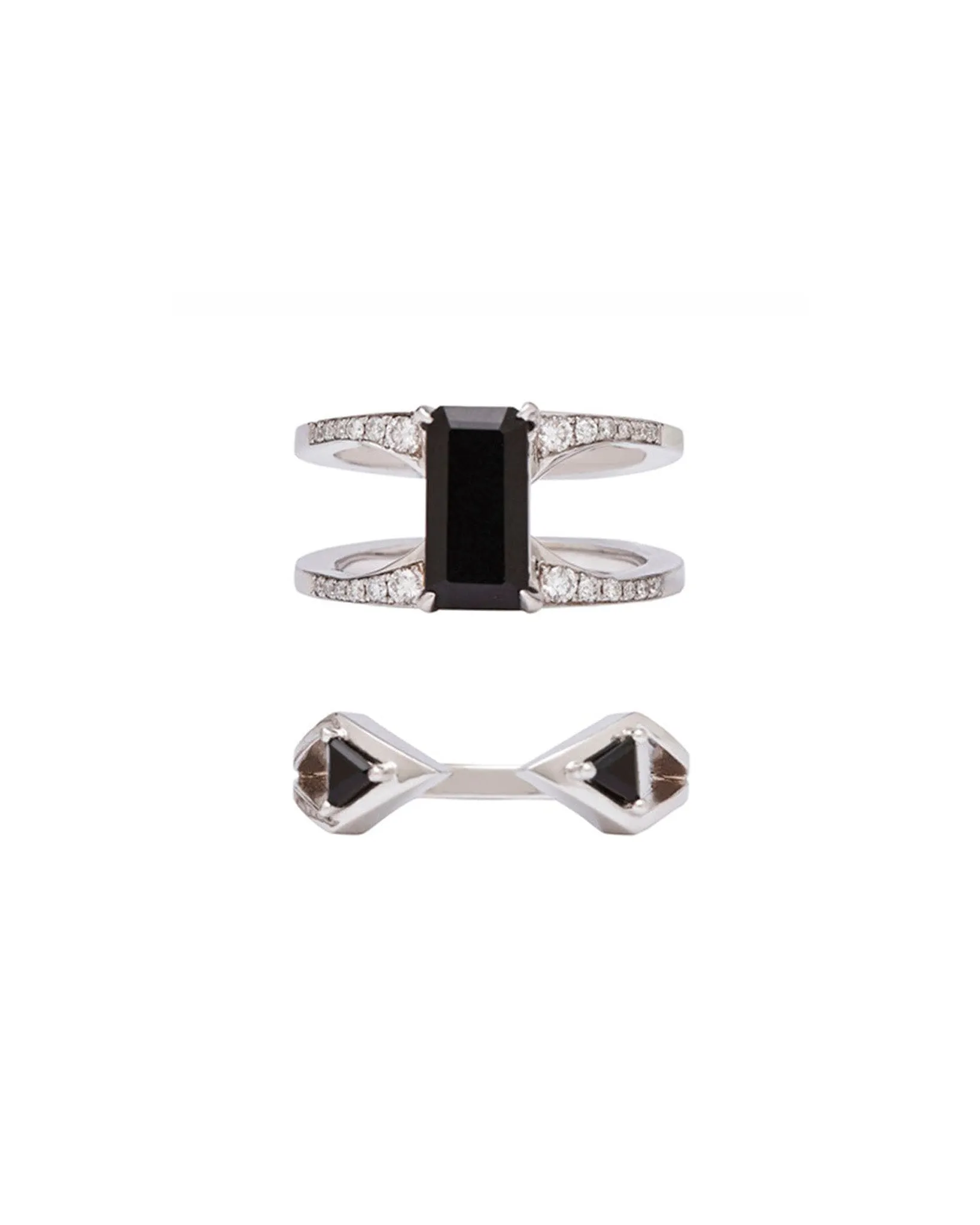 Mirage + Reflection Ring Set Black Spinel sold by Bliss Lau product image thumbnail 2