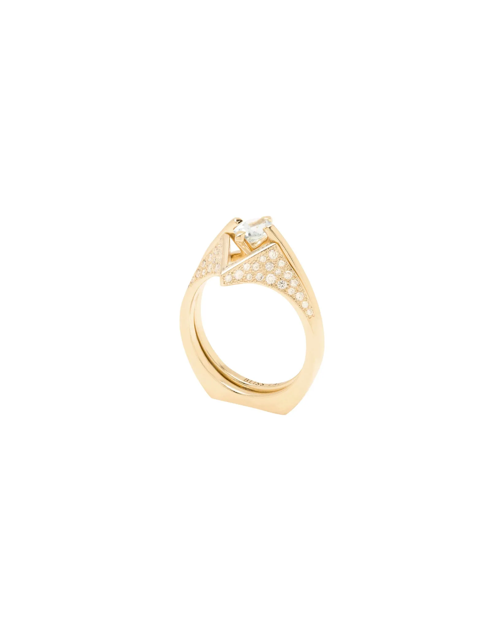 Minimalist Arc + Spire Pavé Ring Set sold by Bliss Lau product image thumbnail 3