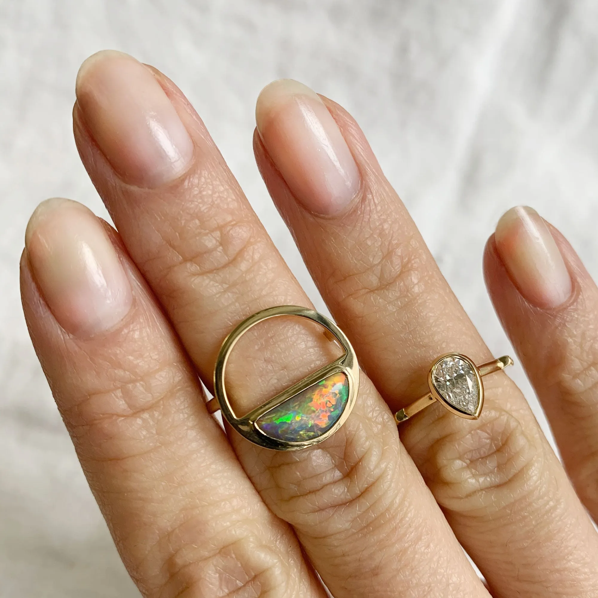 Winged Acoustic + Sunset Aura Ring Set sold by Bliss Lau product image thumbnail 5