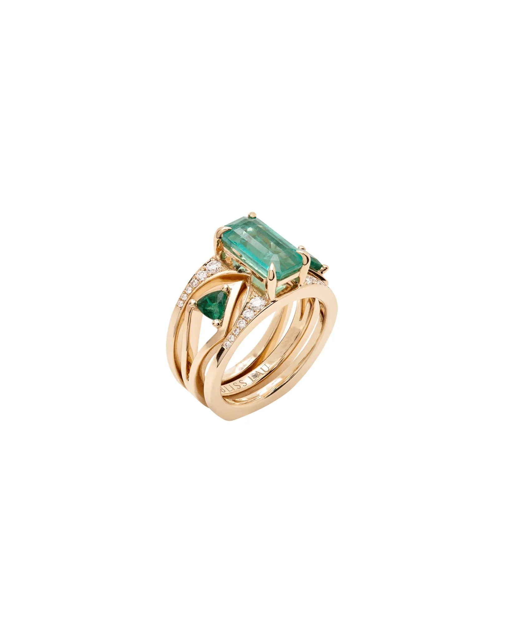Mirage + Reflection Ring Set Emerald sold by Bliss Lau product image thumbnail 4