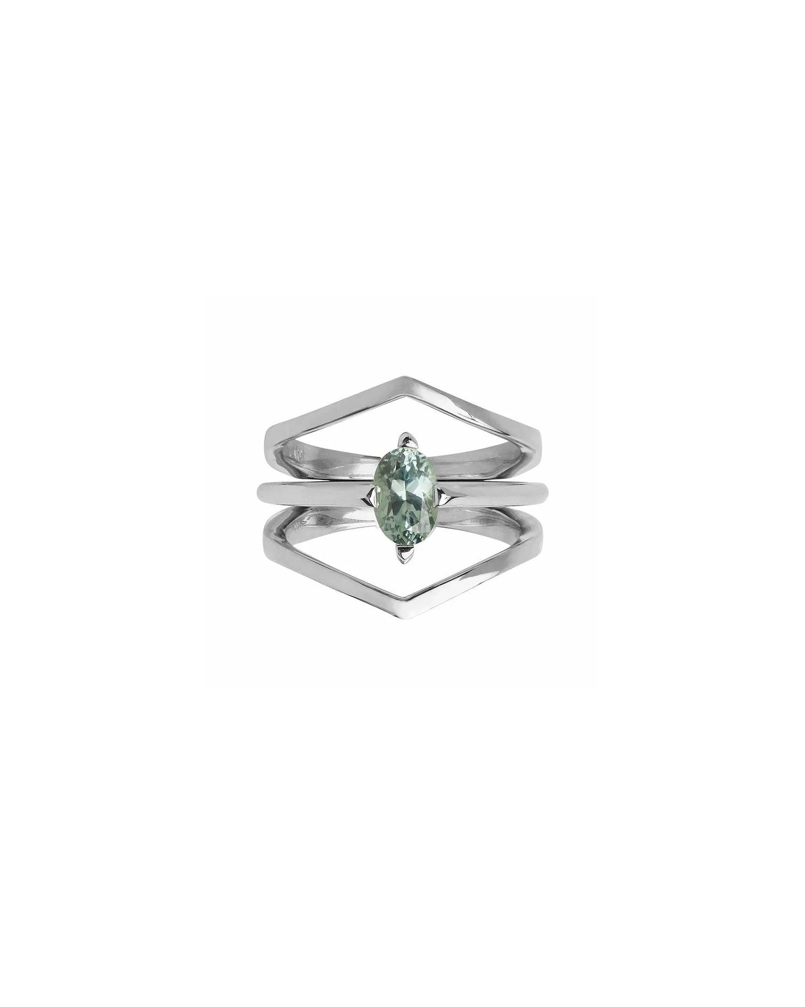 Minimalist Arc + Oblique Enclose Ring Set sold by Bliss Lau product image thumbnail 4