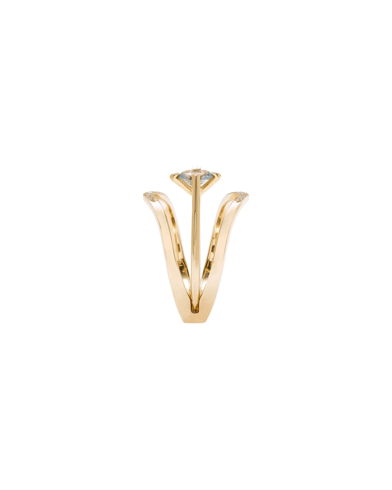Minimalist Arc + Oblique X Enclose Ring Set sold by Bliss Lau product image thumbnail 4