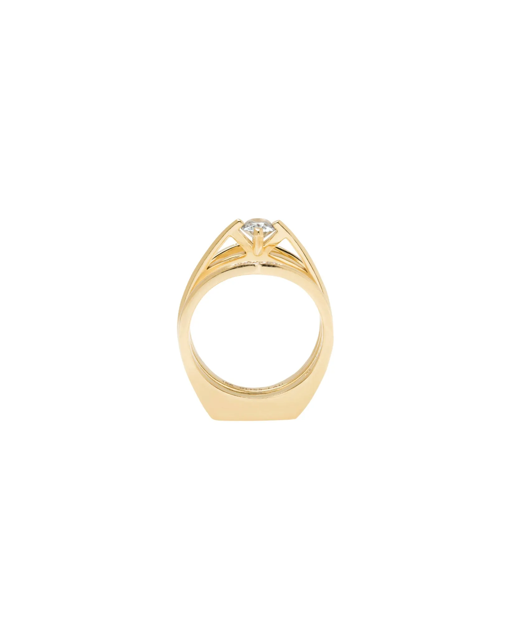 Minimalist Arc + Oblique X Enclose Ring Set sold by Bliss Lau product image thumbnail 5