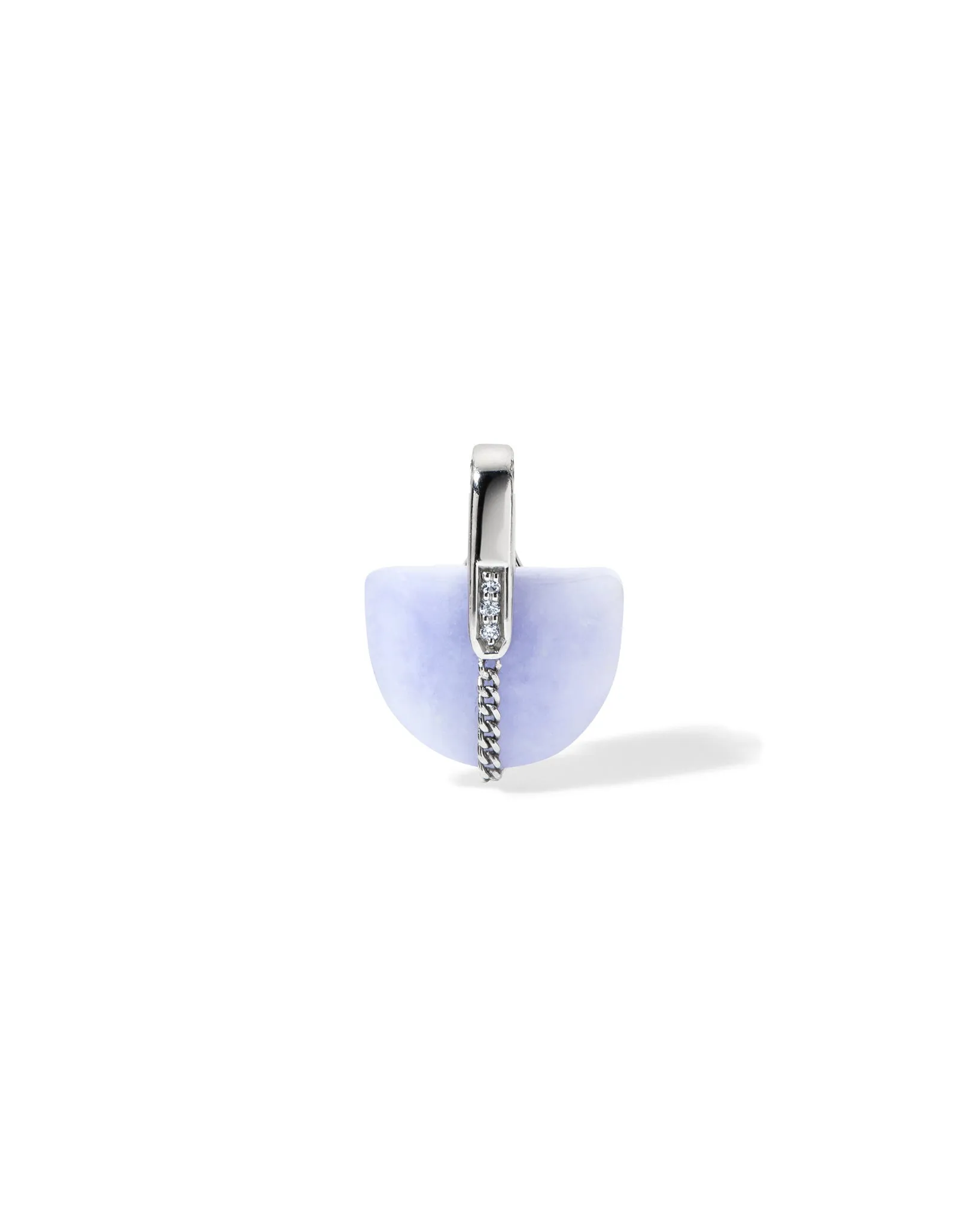 Brevity Pavé Lavender Jade Pendant Necklace Platinum sold by Bliss Lau product image thumbnail 4