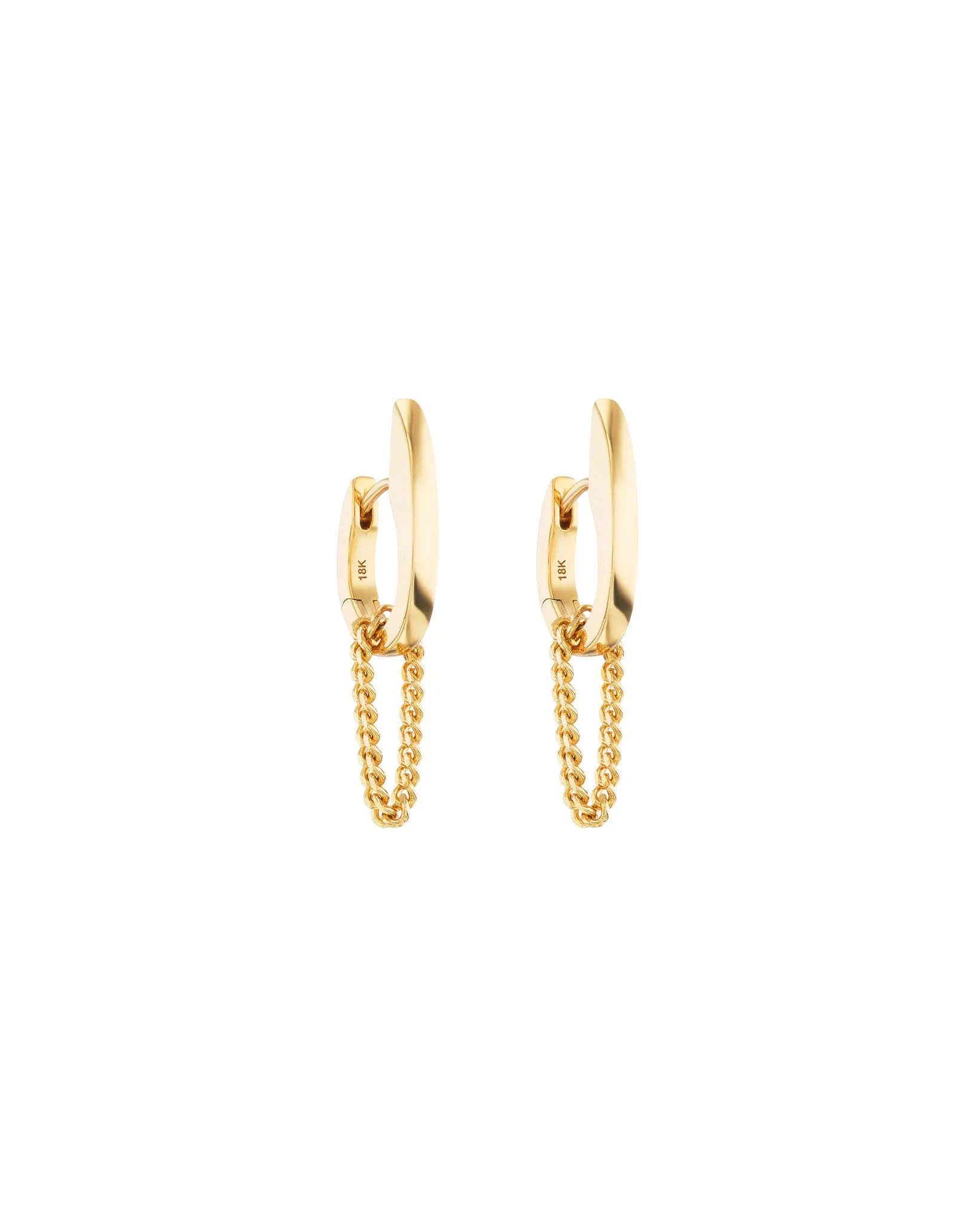 Nuance Chain Huggie Recycled Gold Earrings sold by Bliss Lau product image thumbnail 3