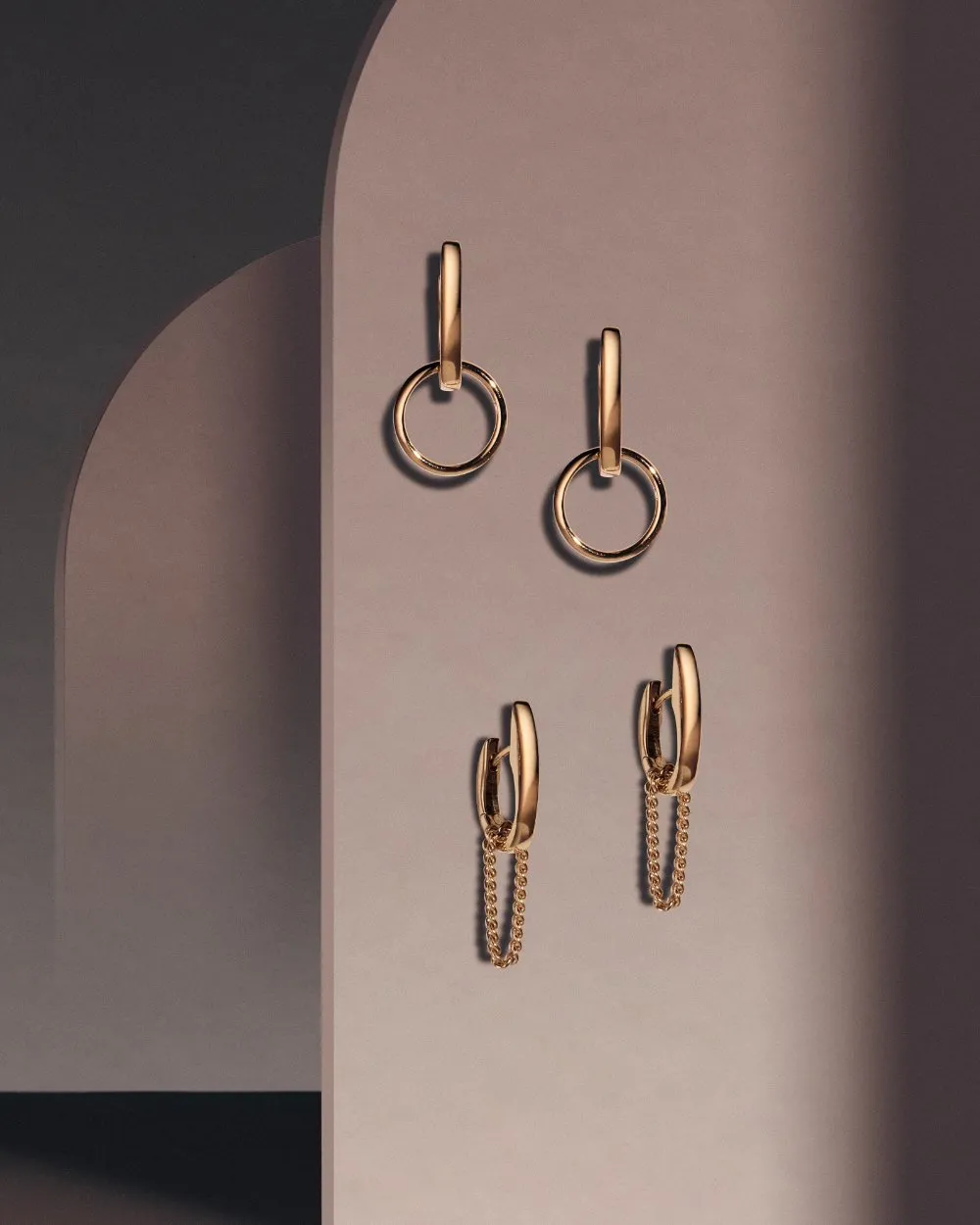 Nuance Chain Huggie Recycled Gold Earrings sold by Bliss Lau product image thumbnail 4