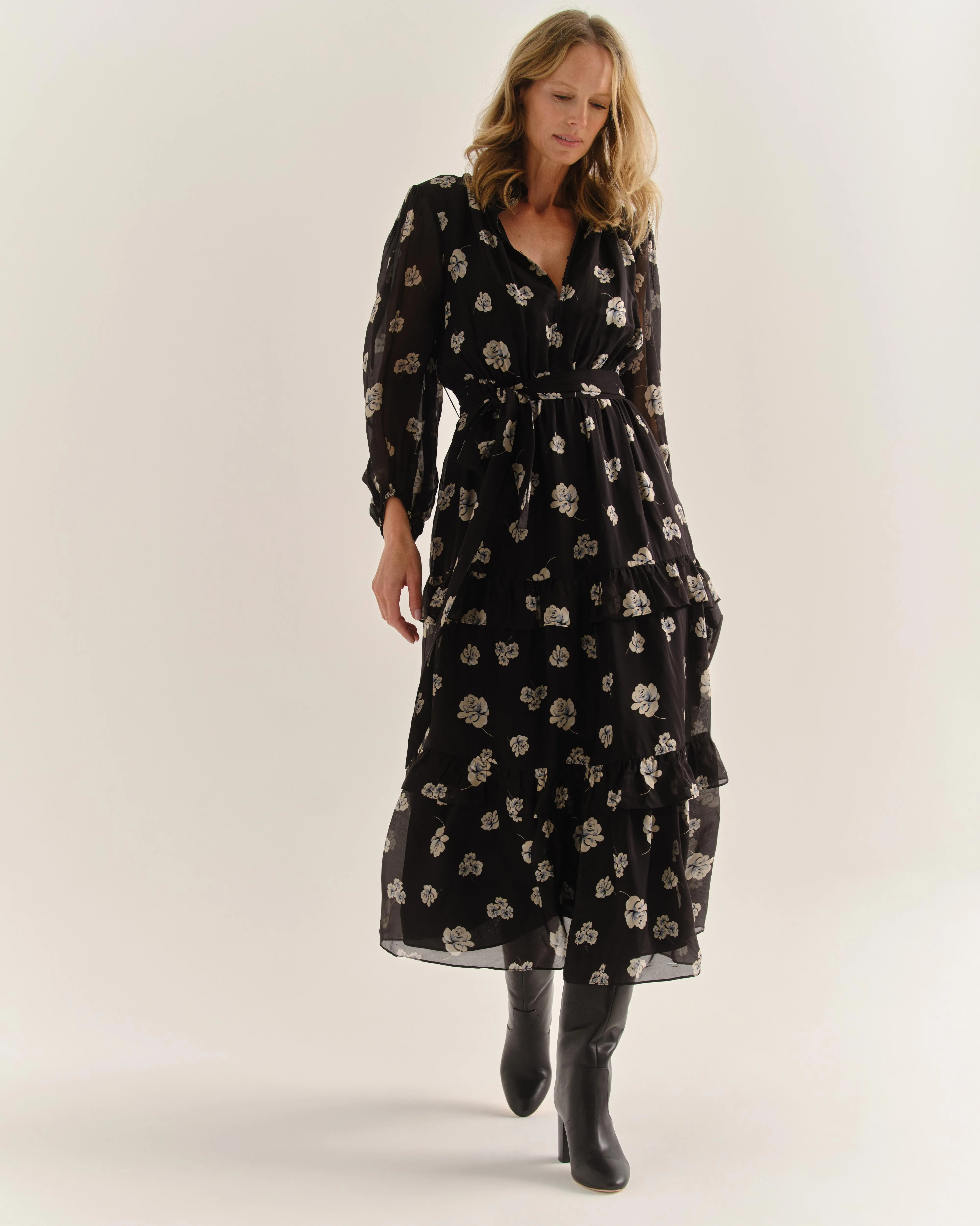Lorelei Long Sleeve Dress-Moonlit Rose sold by Cartolina product image thumbnail 2