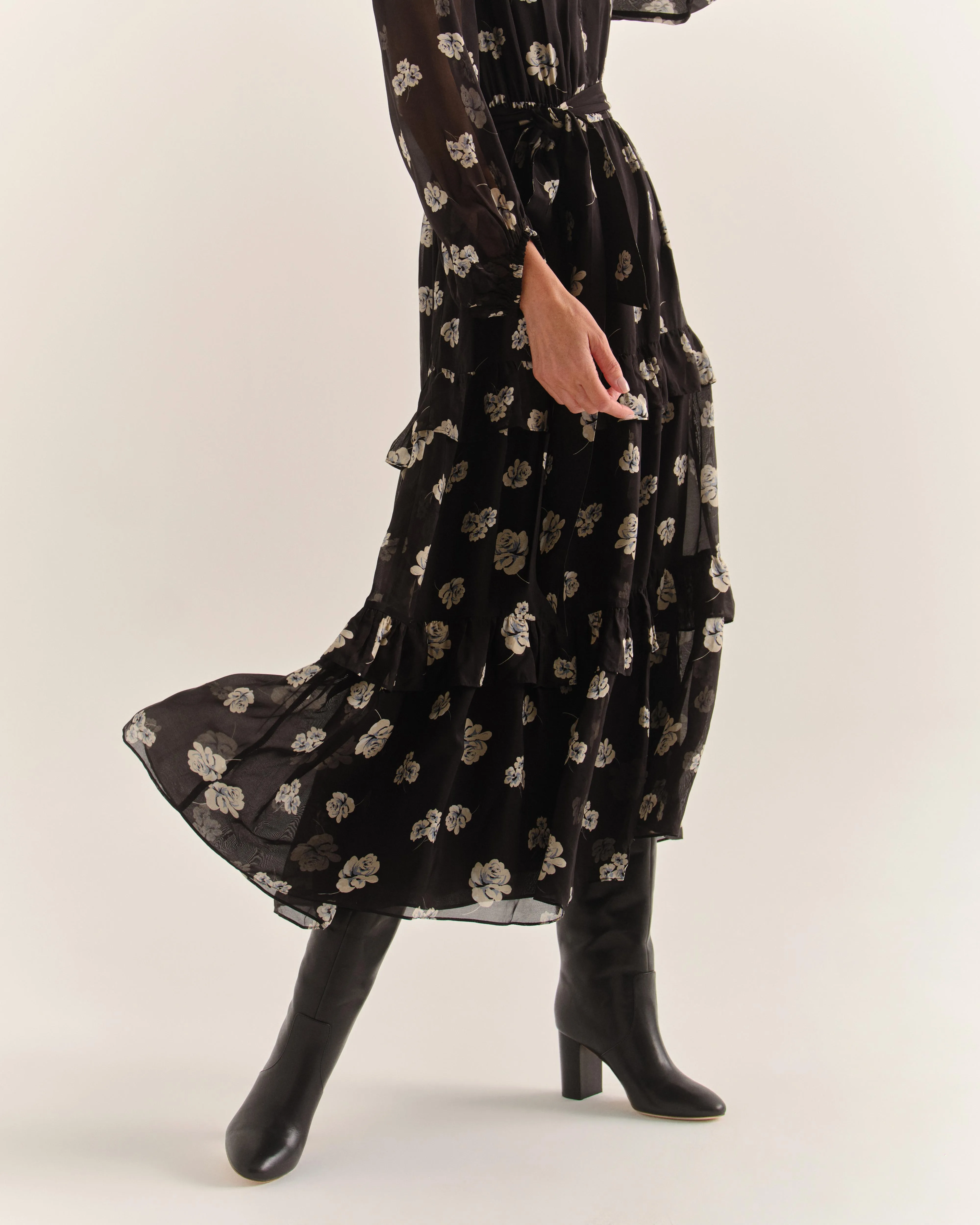 Lorelei Long Sleeve Dress-Moonlit Rose sold by Cartolina product image thumbnail 4