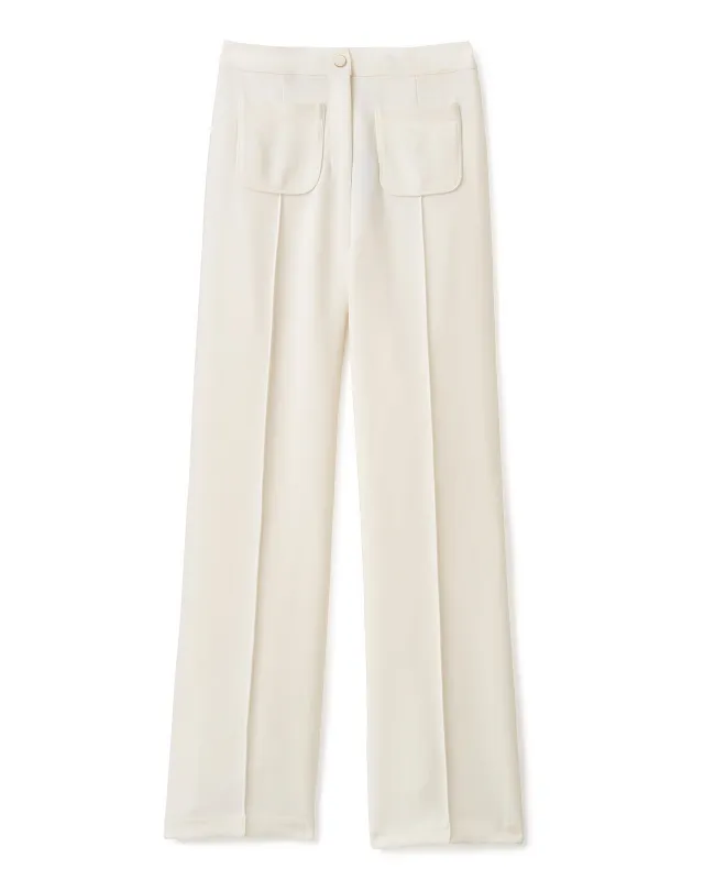 Beverely Trouser-Ivory sold by Cartolina