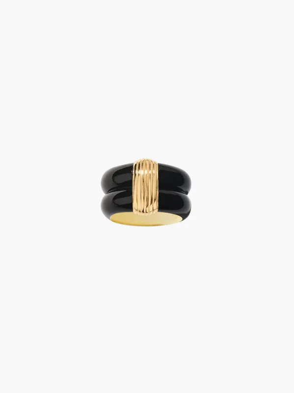 Aurelie Bidermann Black Katt Ring made by Cartolina