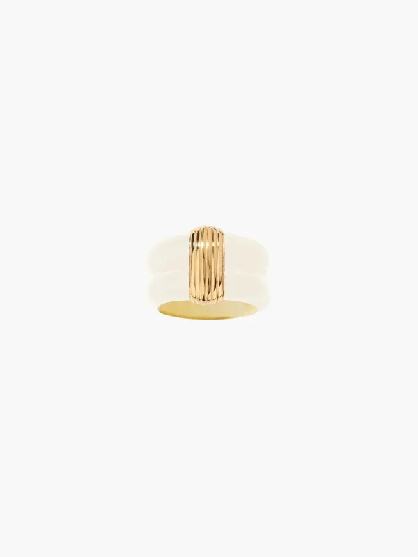 Aurelie Bidermann Katt Ring Ivory GM made by Cartolina
