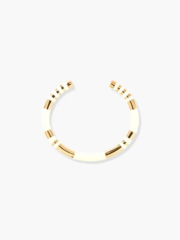 Aurelie Bidermann Positano Bracelet Ivory Bakelite sold by Cartolina