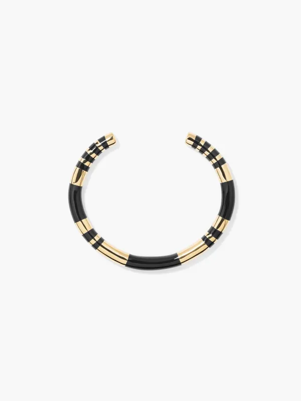 Aurelie Bidermann Positano Bracelet Black Bakelite sold by Cartolina
