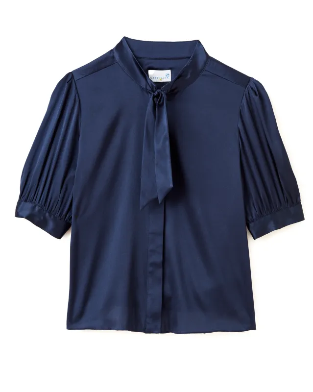 Peggy Short Sleeve Blouse-Midnight Blue sold by Cartolina