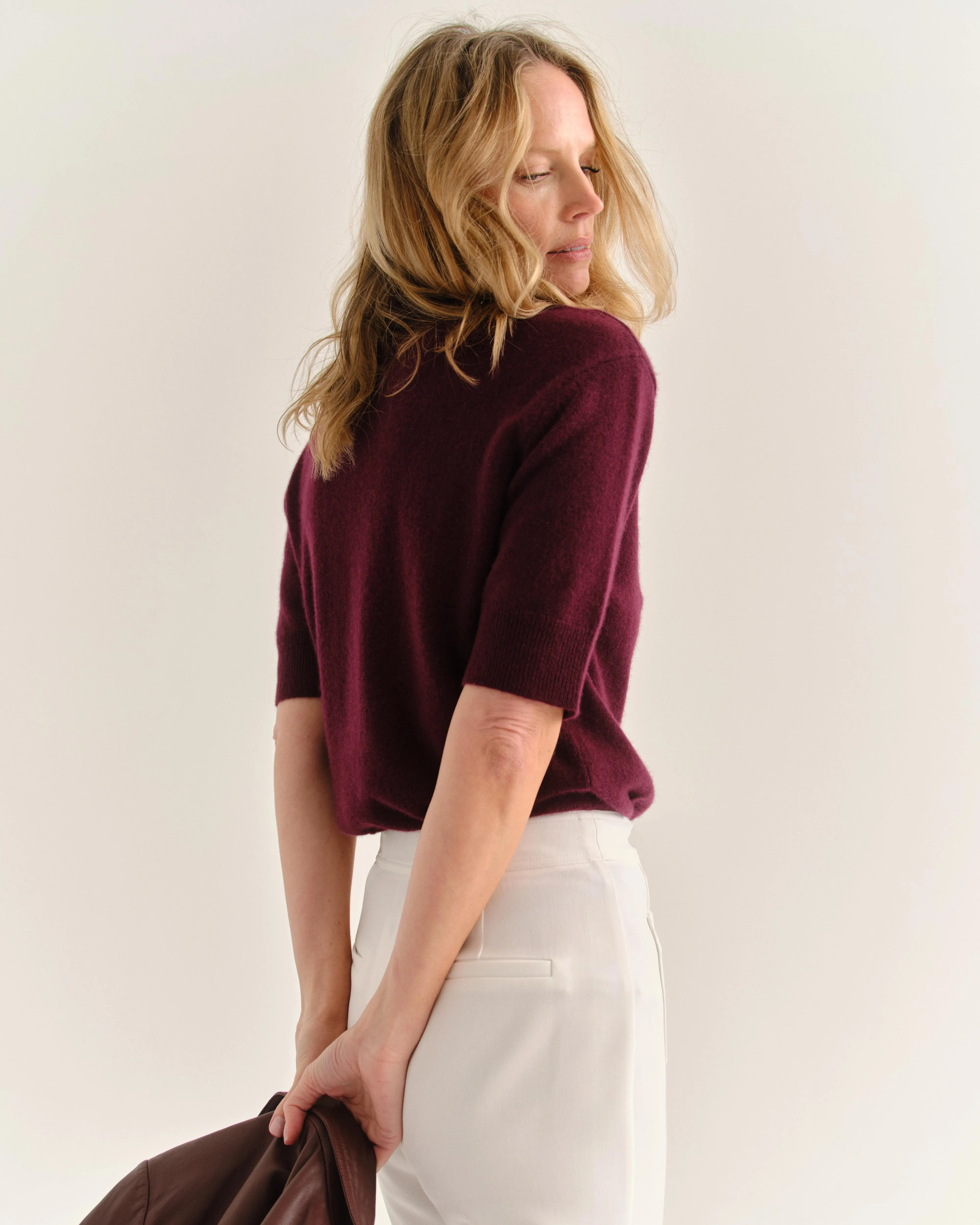 Belle Ss Turtleneck-Wine sold by Cartolina product image thumbnail 3