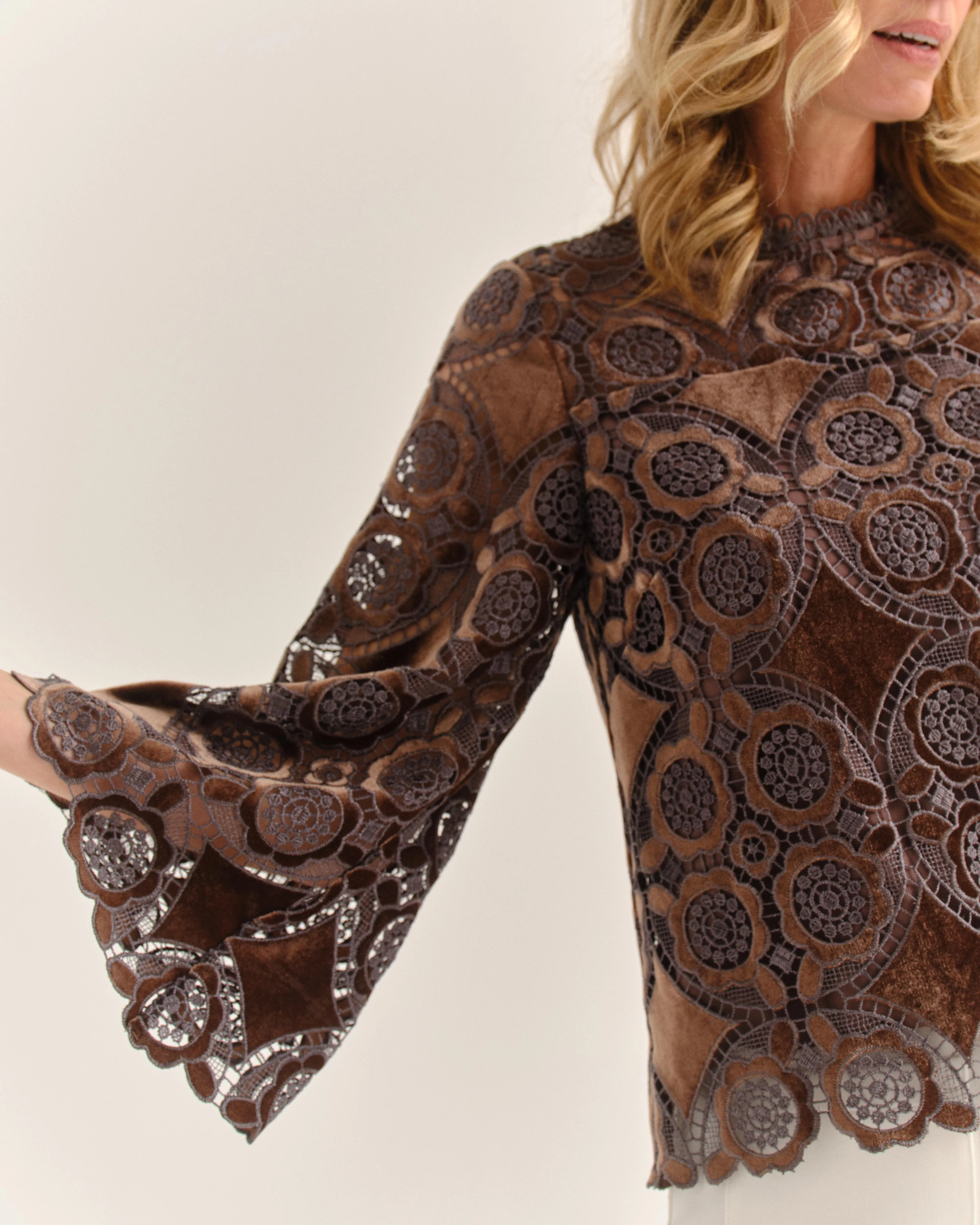 Ellis Long Sleeve Top-Mocha sold by Cartolina product image thumbnail 3