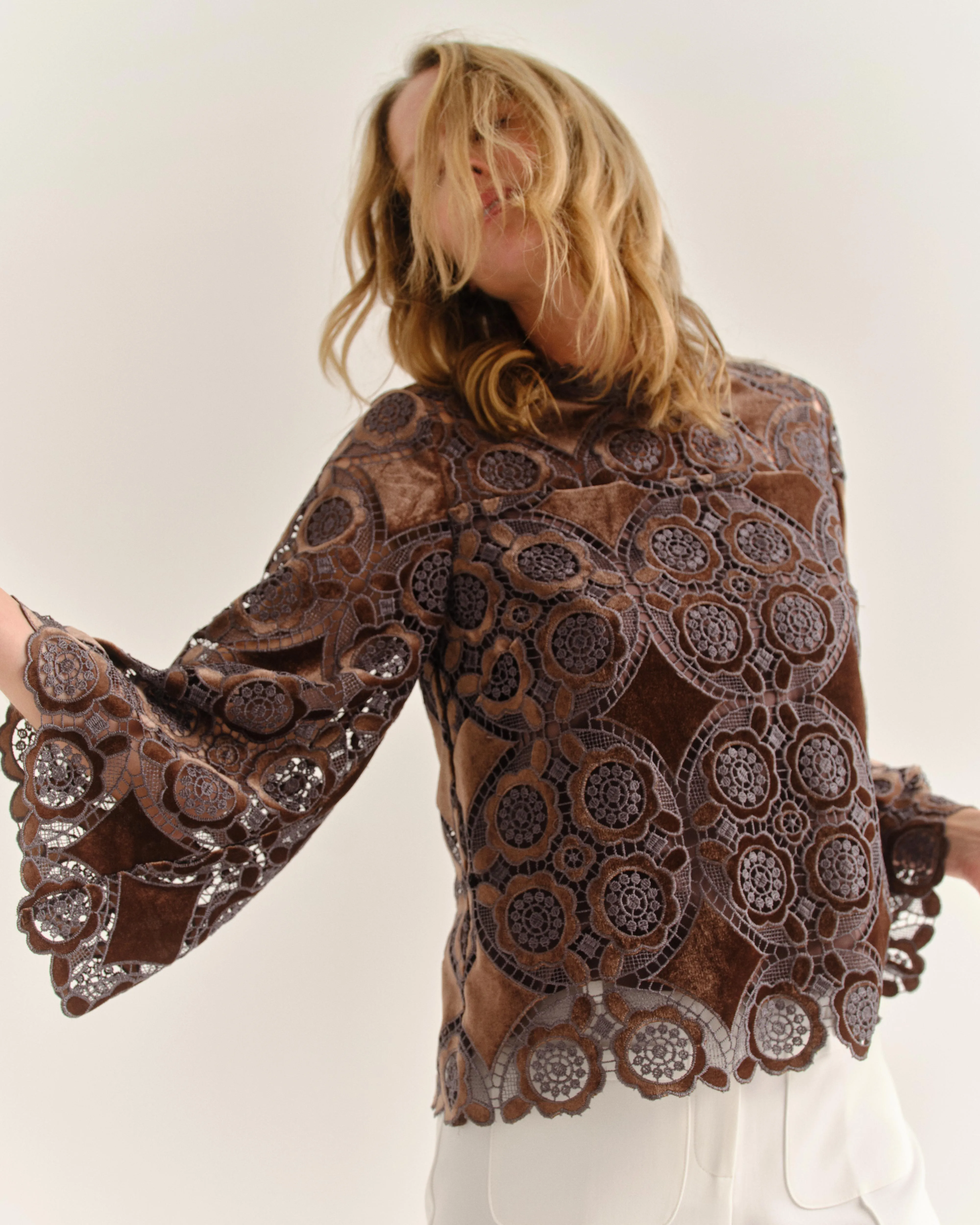 Ellis Long Sleeve Top-Mocha sold by Cartolina product image thumbnail 4