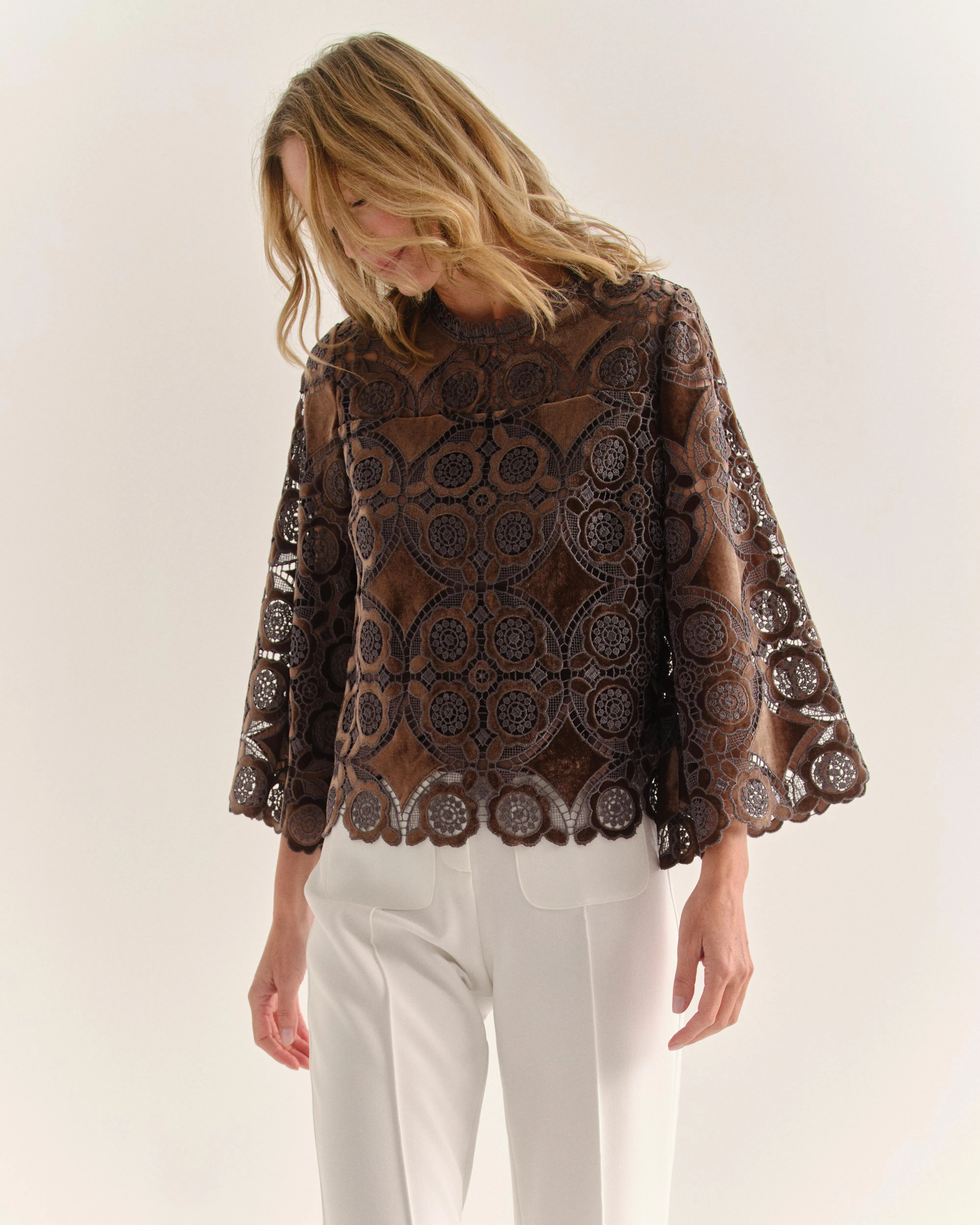 Ellis Long Sleeve Top-Mocha sold by Cartolina product image thumbnail 2