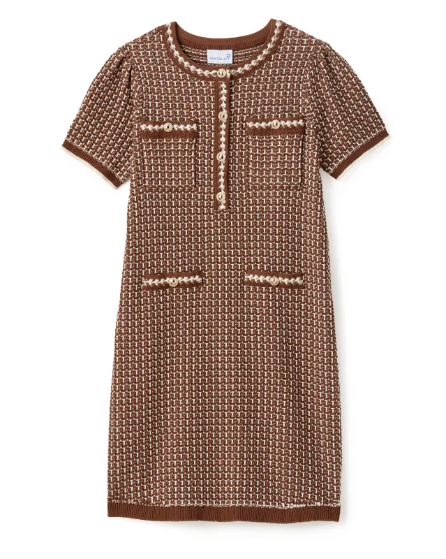 Coco Mini Dress-Espresso sold by Cartolina