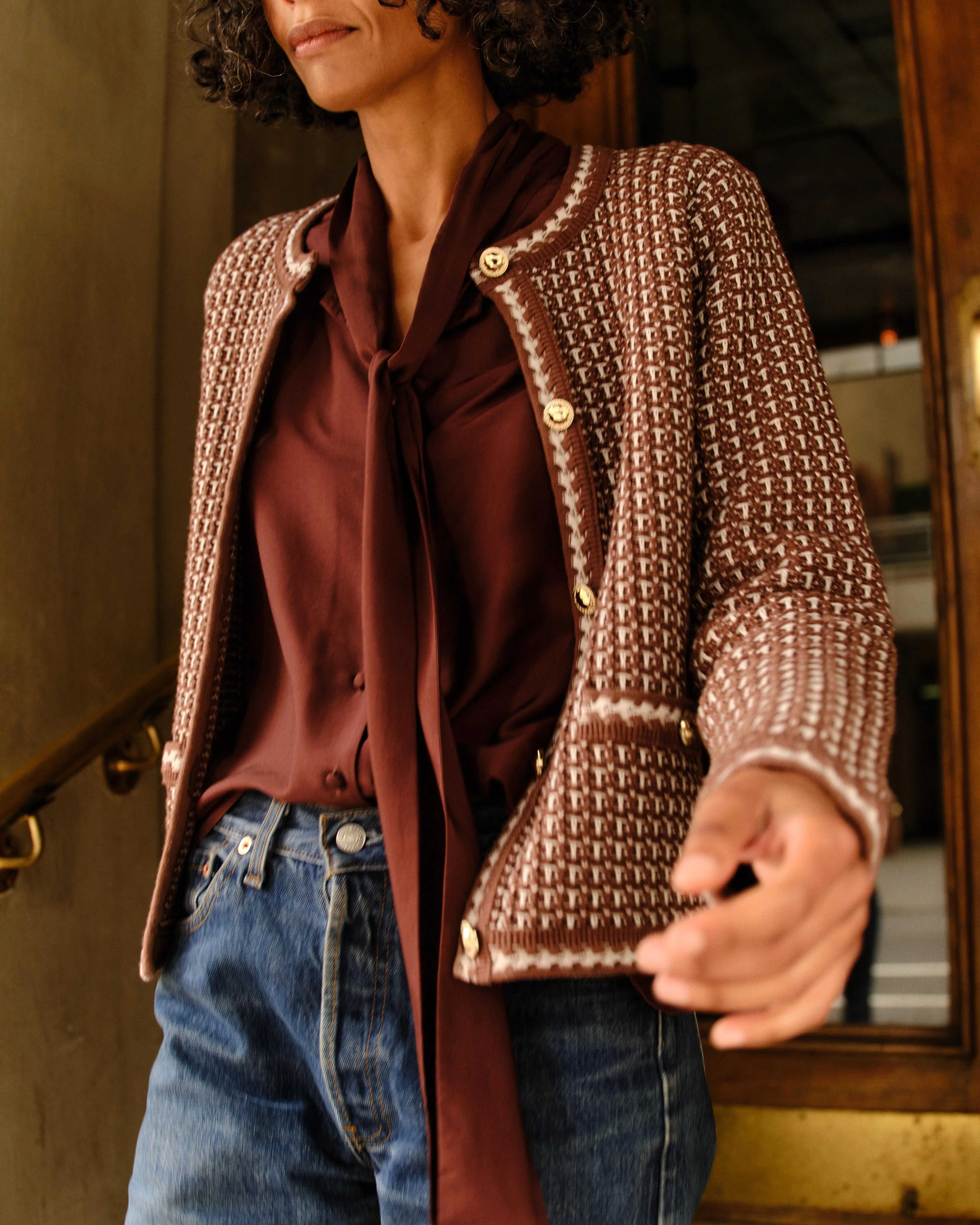 Peggy Long Sleeve Top-Espresso sold by Cartolina product image thumbnail 2