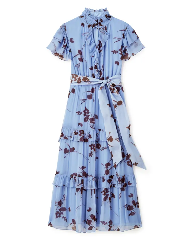 Lorelei Dress-Upstate Floral In Blue Mist sold by Cartolina