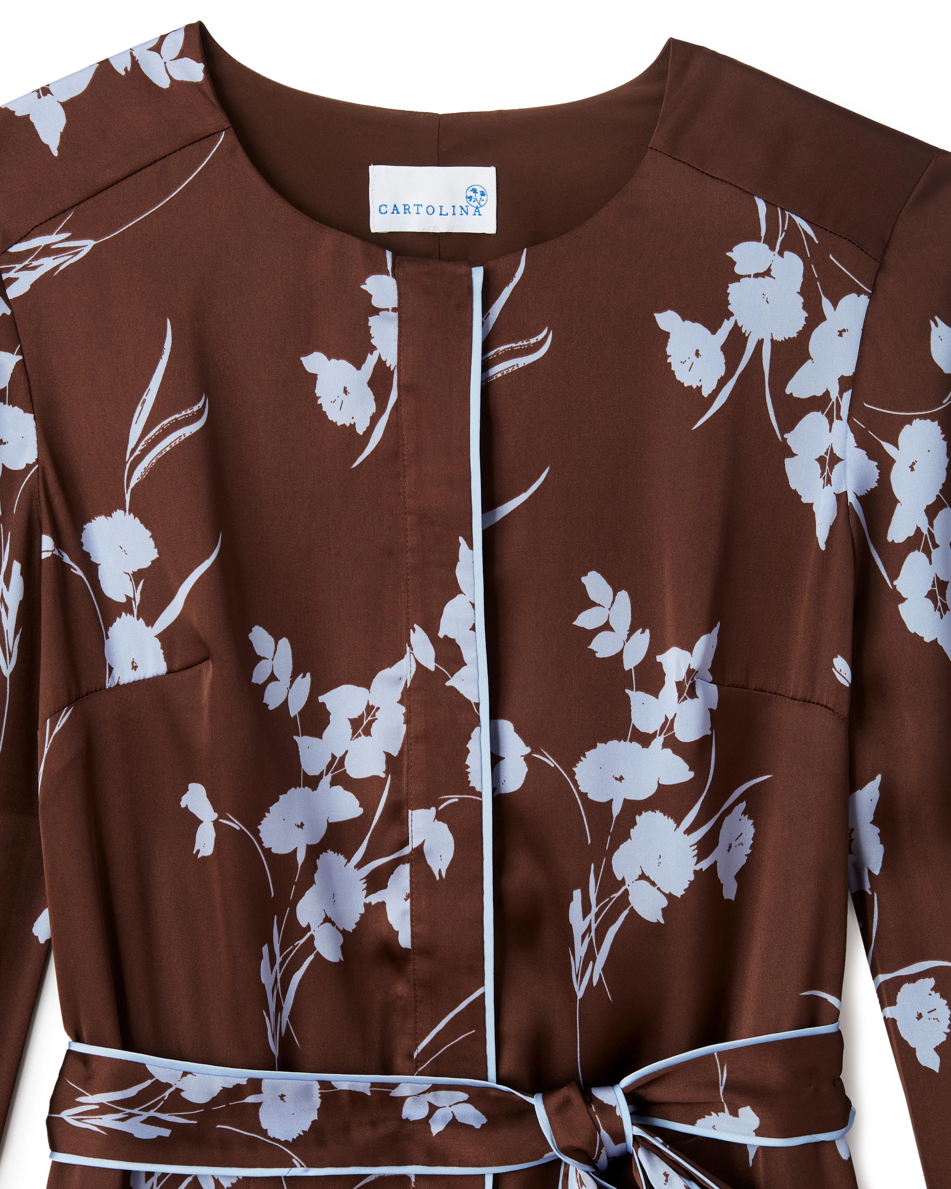 Helene Midi Dress-Upstate Floral Espresso sold by Cartolina product image thumbnail 3